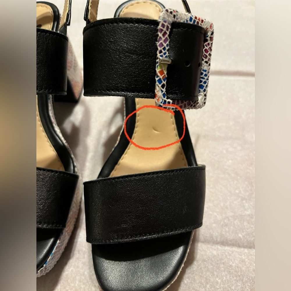 Spring Step Black and Multicolor Platform Sandals - Picture 10 of 16